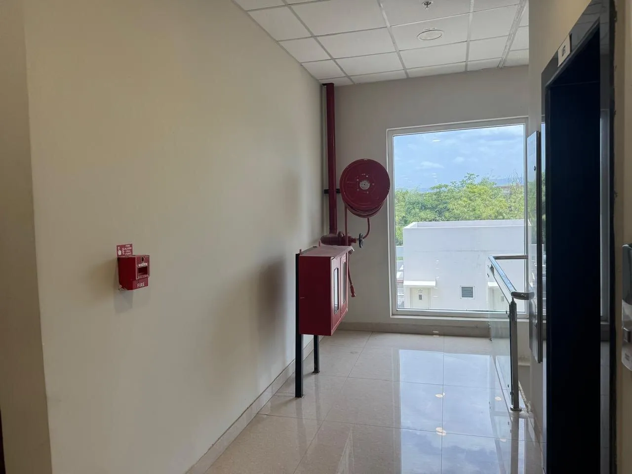 Hose reel, hose cabinet and manual call point at Kuibyshev Azot