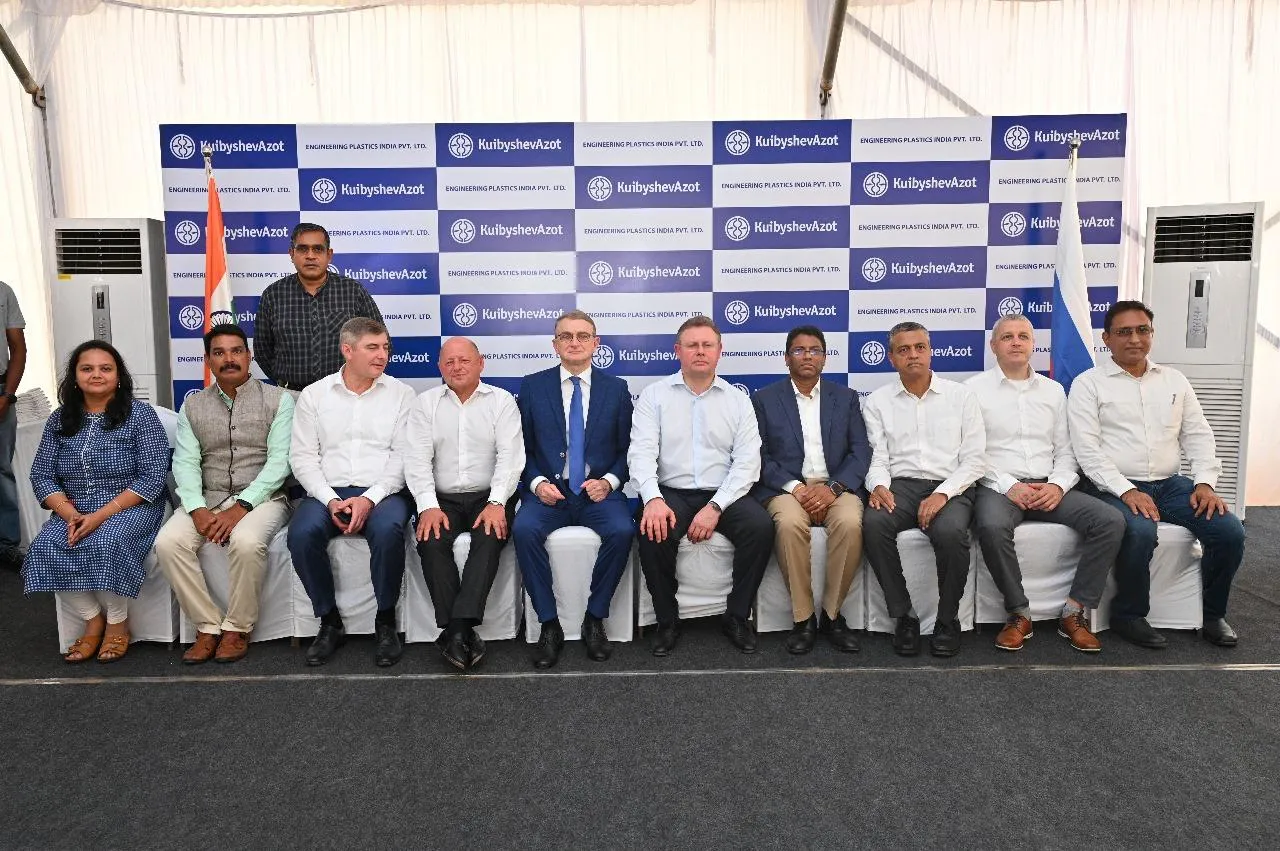 Group photograph taken at the Kuibyshev Azot plant inauguration at Sri City