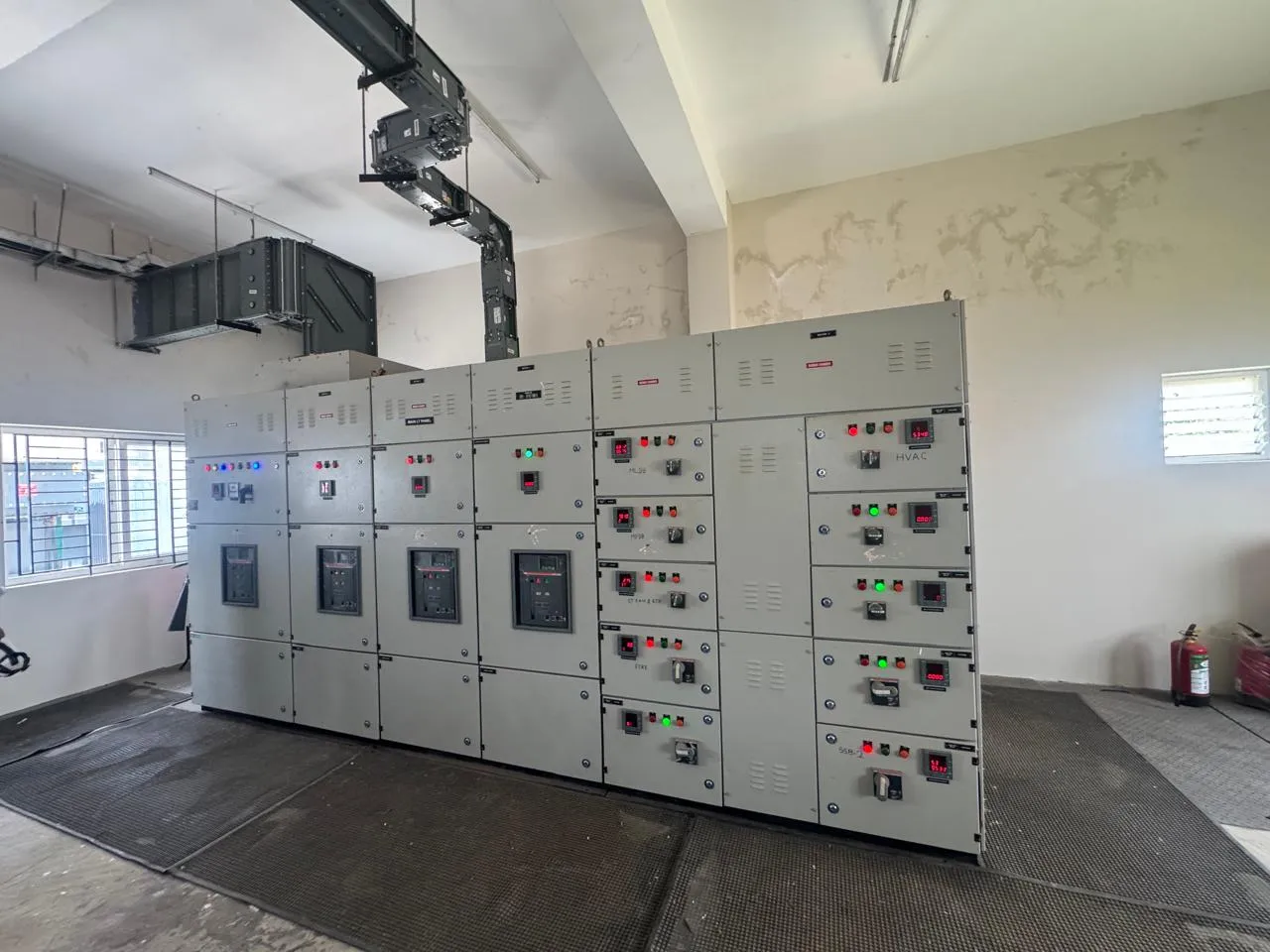 Motor control centre panels and overhead ducting at Kuibyshev Azot